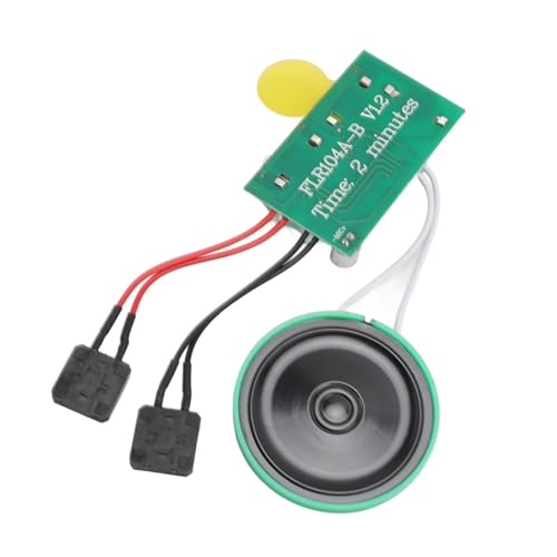 XUMIUZIY DIY-Grußkarten-Chip, 120 Sekunden DIY-Sprachgrußkartenmodul, Musikton, Sprachaufzeichnungs-Player-Chipmodul für Weihnachtskarten, Geschenkboxen, Spielzeug von XUMIUZIY