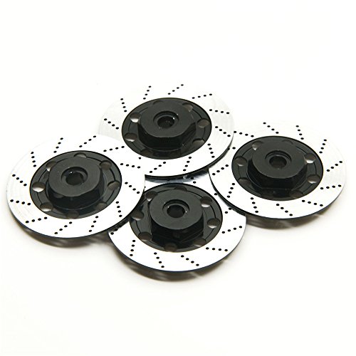 XUNJIAJIE 1 Set / 4pcs Aluminum Bremsscheibe Brake Disc Set for Racing Car Sakura D4 AWD/RWD (Schwarz) von ZuoLan