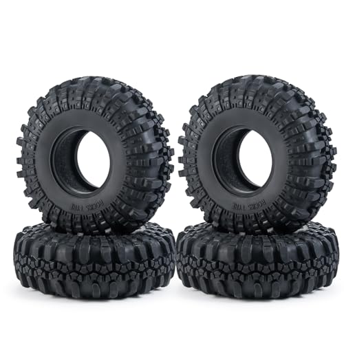 XUNJIAJIE 4 Stück 1.9inch 110mm RC Reifen Gummi Pneu Tires Tyre für 1/10 Crawler von ZuoLan