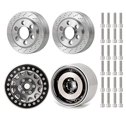 XUNJIAJIE 4 Stücke RC Wheel Weight Block Stainless Steel Counterweight Upgrade Parts for 1/10 RC Crawler Auto 1,9 Zoll Felge von ZuoLan