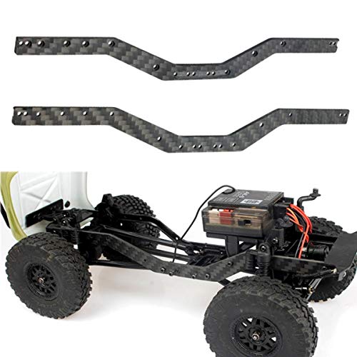 RC Car Carbon Fiber Frame Rails Rahmenschienen Left Right for 1/24 Axial SCX24 AXI90081 Zubehör von ZuoLan