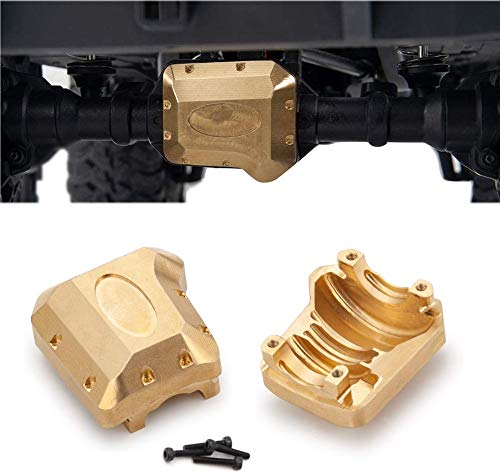 ZuoLan Heavy Duty Brass Diff Cover,Front Rear Axles Housing Cover for 1/10 RC Crawler Car TRX4 T4 von ZuoLan
