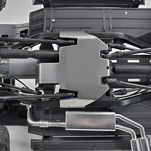 XUNJIAJIE Stainless Steel Skid Plate Center Chassis Protector Board for TRX6 G63 TRX4 Defender G500 Upgrades RC Car Zubehör von ZuoLan