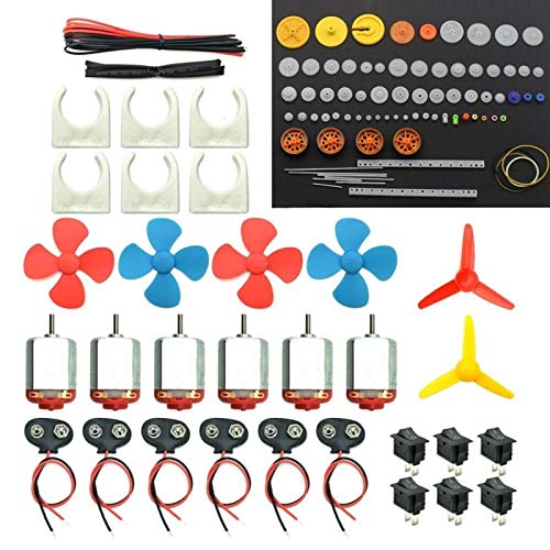 XUPBEHJO 1-teiliges DIY-Kit mit starkem magnetischem 130-Motor – 3 V-12 V Motor mit hohem Drehmoment for Kinder und Heimwerkerprojekte – 25.000 U/min, ab 6 Jahren von XUPBEHJO