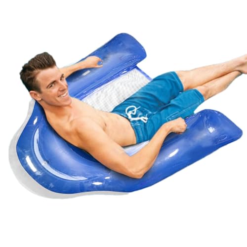 XUQEAYWD Aufblasbare Pool Luftmatratze Für Erwachsene, Schwimmende Hängematte, Pool Sitz, Wasserhängematte, Pool Sessel Aufblasbar, Wassersitz Aufblasbar, Schwimmstuhl Pool, Schwimmsitz Pool, 90x80cm von XUQEAYWD