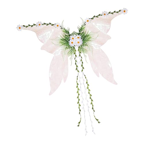 XUQEAYWD Erwachsene Elfenflügel | Feenkostüm Für Erwachsene - Damen Kostümzubehör Für Cosplay Karneval Fasching Pride Weihnachten Halloween Party Deko von XUQEAYWD