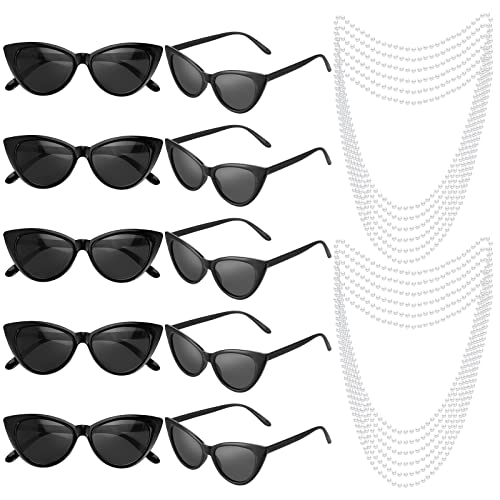 XUWAIDSGN 24 Stück Perle Choker Halskette Sonnenbrille Set 12 Stück Runde Weiß Hochzeit Perlen Halskette 12 Stück Schwarz Vintage Schmale Katzenauge Sonnenbrille für Blaugrün Party Gastgeschenke XUWAIDSGN 24 Stück Perle Choker Halskette Sonnenbrille Set 12 Stück Runde Weiß Hochzeit Perlen Halskette 12 Stück Schwarz Vintage Schmale Katzenauge Sonnenbrille für Blaugrün Party Gastgeschenke von XUWAIDSGN