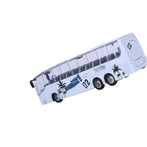 XUXHOU 1:50 Simulation Transit Bus Modell SPIELEGUGE Legierung BACH Bus SPIELEGUG MIT Licht und Musik für (weiß (White) von XUXHOU