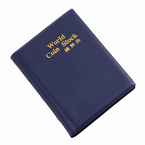 XUXHOU 120 Taschenmünzen Speicher Ordner Album Geld Sammlerhalter Buch Ideal für Caps -Abzeichen (Blue) von XUXHOU
