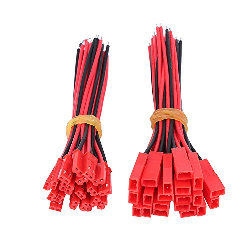 XUXHOU 20-teiliges Männliches und Weibliches Anschlusskabel, 24 AWG 2-polige Anschlussleitung für RC-Lipo-Batterie XUXHOU 20-teiliges Männliches und Weibliches Anschlusskabel, 24 AWG 2-polige Anschlussleitung für RC-Lipo-Batterie von XUXHOU