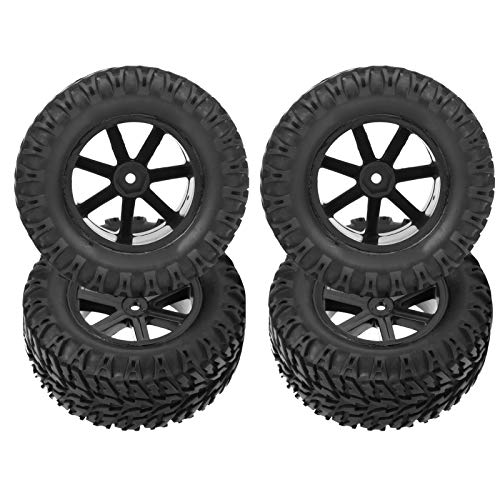 4 Stück RC-Reifen, RC-Kunststofffelgen, Gummireifen mit 7 Stück Speichen für 1/10 Fernbedienung für ZD Racing Desert Truck Car 4 Stück RC-Reifen, RC-Kunststofffelgen, Gummireifen mit 7 Stück Speichen für 1/10 Fernbedienung für ZD Racing Desert Truck Car von XUXHOU