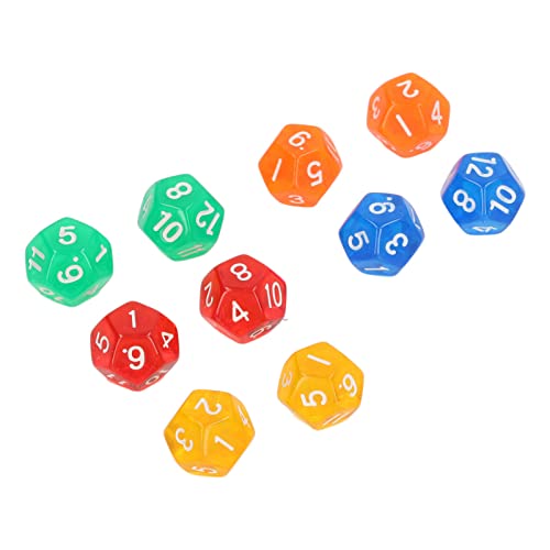 XUXHOU 40pcs 12 -seitige Transparente Würfel in 5 Farben, Unregelmäßiges Formgestaltung, Sicher und Praktisch für Brettspiele, Unterrichten von Mathematik und Interaktive Spiele XUXHOU 40pcs 12 -seitige Transparente Würfel in 5 Farben, Unregelmäßiges Formgestaltung, Sicher und Praktisch für Brettspiele, Unterrichten von Mathematik und Interaktive Spiele von XUXHOU
