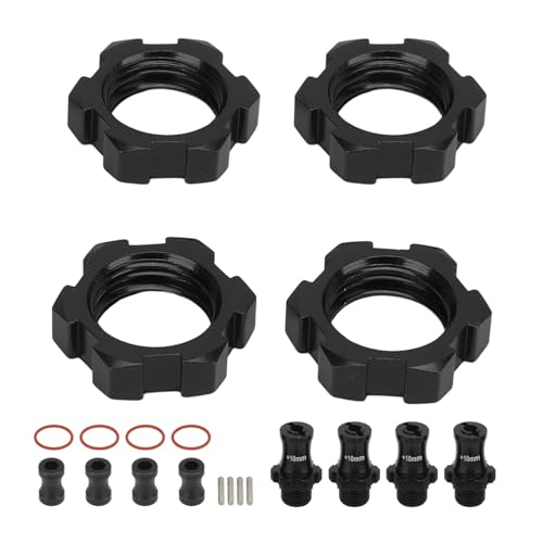 XUXHOU Adapter des Radi -Antriebs -Hub -Hubs, 4PCS 17mm Aluminiumlegierungs -Hxen -Antriebsverlängerungsadapter für Traxxas 1/10 RC -Autos (Black) von XUXHOU