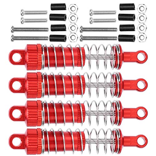 XUXHOU Aluminiumlegierung RC -Stoßdämpfer Effizient Puffer für MN 1/12 D90 RC -Auto, 4pcs/Set Zubehör für Reibungsloses Fahren (Rot) von XUXHOU