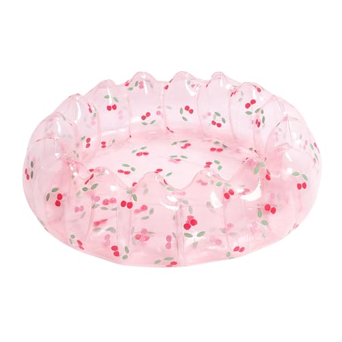 XUXHOU Aufblasbarer Schwimmbad, Kleiner Faltbarer Blow -Up -Ball -Boxenpool für KleinkindpvC für Schwimmparty Innen Im Freien (Transparente Kirsche) von XUXHOU