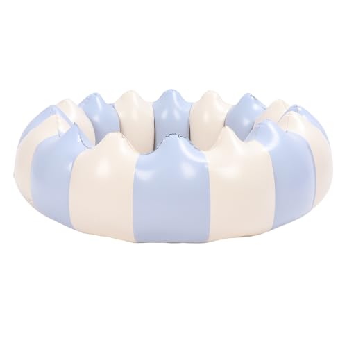 XUXHOU Aufblasbarer Schwimmbad, Kleiner Faltbarer Blow -Up -Ball -Boxenpool für KleinkindpvC für Schwimmparty Innen Im Freien (blau gestreift) von XUXHOU