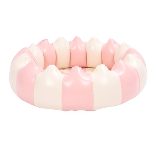 XUXHOU Aufblasbarer Schwimmbad, Kleiner Faltbarer Blow -Up -Ball -Boxenpool für KleinkindpvC für Schwimmparty Innen Im Freien (gestreift rosa) von XUXHOU