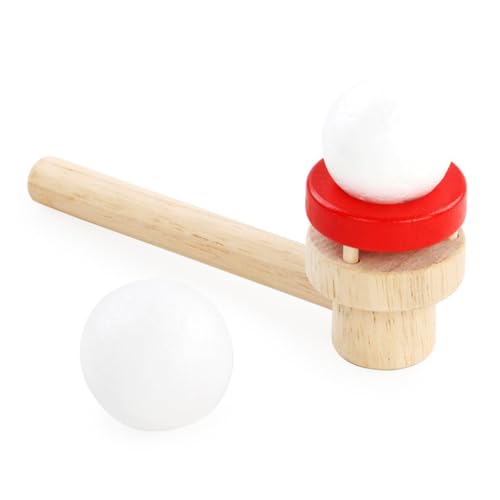 XUXHOU Ballblasspielzeug, Holzschaum Ball Interaktive Bildung Schwimmendes Blow Pipe für von XUXHOU