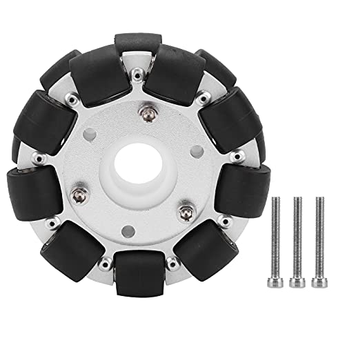 XUXHOU Doppel -Omni -Rad, 100 -mm -Aluminium -Omni -Richtungsradbelastung 30 Kg Ladungskapazität 18 Gummiwalzen für Plattform Roboterkit 14054 von XUXHOU