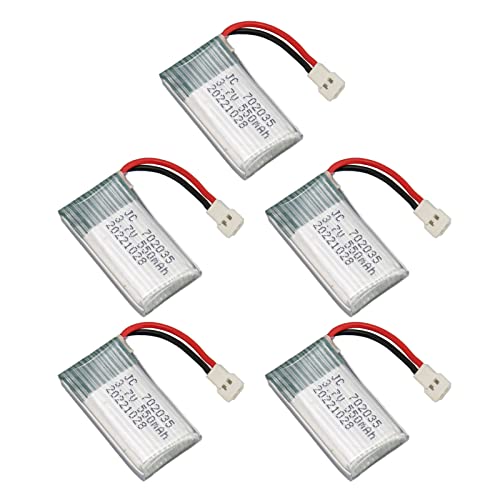 XUXHOU Hochleistung 3,7 V 550mAh Batteriezubehör für Hubsan X4 H107D, Reine -Drohnen -Batterie für MJXRC F47, Ersatz RC UAV DFD F180, 5 Packung von 5 XUXHOU Hochleistung 3,7 V 550mAh Batteriezubehör für Hubsan X4 H107D, Reine -Drohnen -Batterie für MJXRC F47, Ersatz RC UAV DFD F180, 5 Packung von 5 von XUXHOU