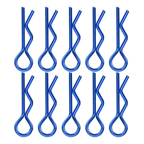 XUXHOU Karosserie-Clips, 10-TLG. 7-mm-universal-car-car-Shell-Clip R-frMige Metall-Body-Clips-stifte für 1 (Blue) von XUXHOU