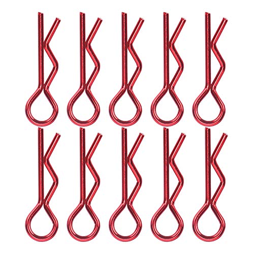 XUXHOU Karosserie-Clips, 10-TLG. 7-mm-universal-car-car-Shell-Clip R-frMige Metall-Body-Clips-stifte für 1 (Rot) von XUXHOU
