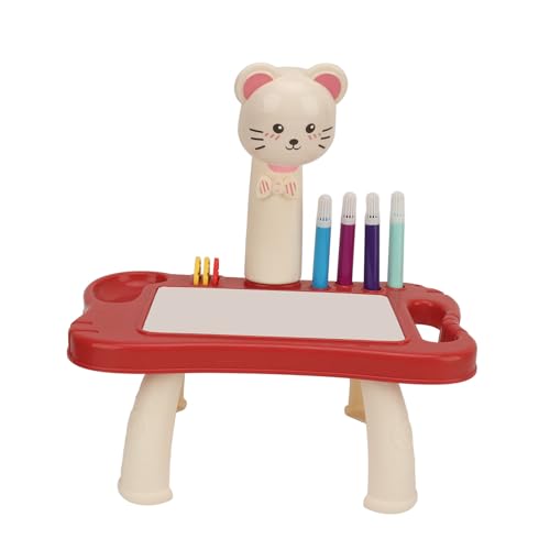 XUXHOU Kinderprojektion Zeichnung Skizzier, Multifunktionales Kunststoffzeichnungsprojektor -Tischmaschine Zum Lernen Zeichnungskizze (Katze) von XUXHOU