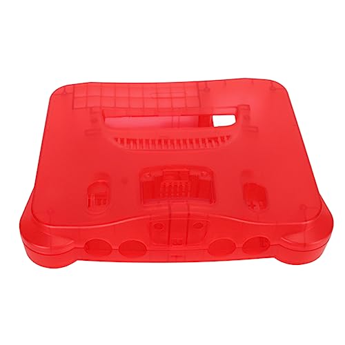 XUXHOU Konsolenersatzfall Retro Retro -Spiele für N64, Exquisite Durchscheinende Shell für Videospielkonsole, Ideales Zubehör Alle Regionen, Hergestellt aus ABS -Material (Rot Transparent) von XUXHOU