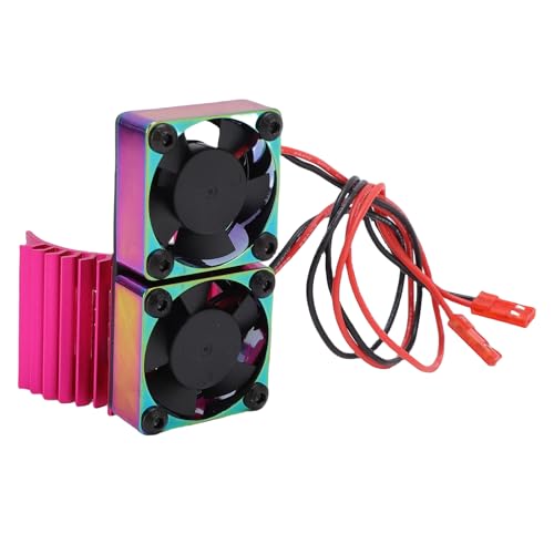 XUXHOU RC -Auto -Motor -Kühllüfter, 36 -mm -Doppelkühlventilator Kühlkörper Hoher Drehdrehzahlersatz für 380 540 550 3650 3660 3674 Motor DC 7V (Rosa farbenfroh) von XUXHOU