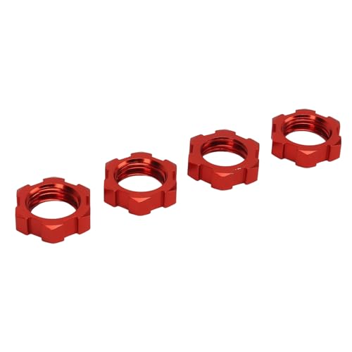 XUXHOU RC -Hex -Adapter, 4pcs 12 Mm Bis 17 Mm Aluminium -Legierungs -Antriebsadapter Sechskanthubs für Traxxas Slash für Rustler für Stampede 1/10 RC -Autos (Rot) von XUXHOU