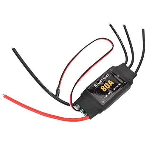 XUXHOU RC-Hubschlaar-Regler, 80 A RC-Motor, Belstenloser Elektronischer GeschwindigkeupsRegler für RC-Flugzug-Hubschruber ((80a)) von XUXHOU