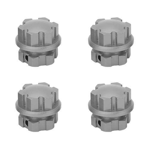 XUXHOU RC -Rad -Hex -Hub, 4pcs Aluminiumlegierung 17 -mm -Hub Nussradantriebsadapter mit Stiften für RC -Auto -Upgrade -Teile (Ti-Farbe) von XUXHOU