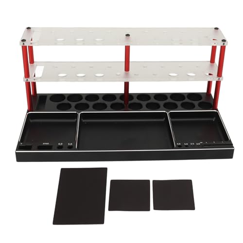 XUXHOU RC-Schraubendreher-Organizer, Aluminiumlegierung, RC-Schraubendreher-Werkzeughalter, Ständer, Ablagefach für Modelle, Renndrohnen, Flugzeuge (Rote Säule) von XUXHOU