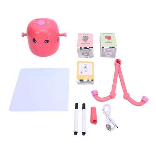 XUXHOU Roboter Zeichnen, Automatische Interaktive Pädagogische Spielzeug -Spielzeug -Roboter mit 252 Karten 2 Stifte für das Malerei Lernen Erleuchtet (PINK) von XUXHOU