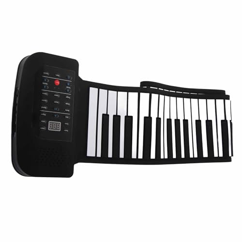 XUXHOU Rollen Sie Klavier Tastatur Handrolle Elektronische Tastatur Falten Sie 88 Tasten Wiederaufladbare wasserdichte 88 Tasten Tragbare Klavier mit Dual -Magnetlautsprechern für Anfänger (88 von XUXHOU