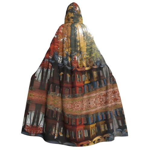Xvfloreg Ancient Architecture Hooded Cape, High-Definition Printed Neutral Cape mit Kapuze, Rollenspiel Kostüm Xvfloreg Ancient Architecture Hooded Cape, High-Definition Printed Neutral Cape mit Kapuze, Rollenspiel Kostüm von XVFLOREG