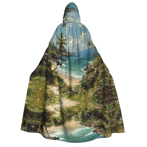 Xvfloreg Beautiful Island Kapuzenumhang, High-Definition-bedruckter neutraler Kapuzenumhang, Rollenspiel-Kostüm Xvfloreg Beautiful Island Kapuzenumhang, High-Definition-bedruckter neutraler Kapuzenumhang, Rollenspiel-Kostüm von XVFLOREG