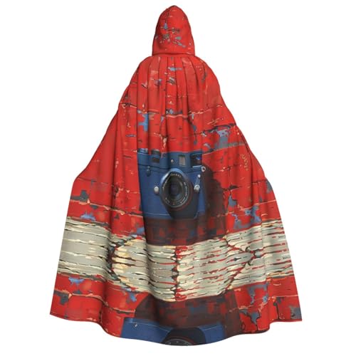 Xvfloreg Blauer Kamera-Umhang mit Kapuze, High-Definition-Druck, neutraler Kapuzenumhang, Rollenspiel-Kostüm Xvfloreg Blauer Kamera-Umhang mit Kapuze, High-Definition-Druck, neutraler Kapuzenumhang, Rollenspiel-Kostüm von XVFLOREG