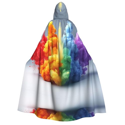 Xvfloreg Blooming Smoke Hooded Cape, High-Definition Printed Neutral Hooded Cape, Rollenspiel Kostüm von XVFLOREG