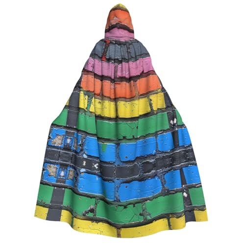 Xvfloreg Brick Kapuzenumhang, High-Definition-bedruckter neutraler Kapuzenumhang, Rollenspiel-Kostüm von XVFLOREG