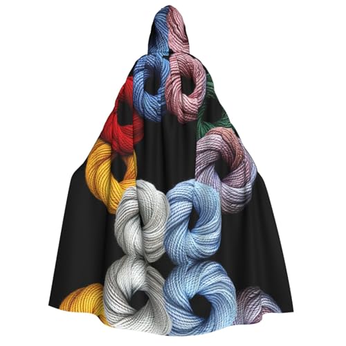 Xvfloreg Buntes Garn, Kapuzenumhang, hochauflösender, neutraler Kapuzenumhang, Rollenspiel-Kostüm von XVFLOREG