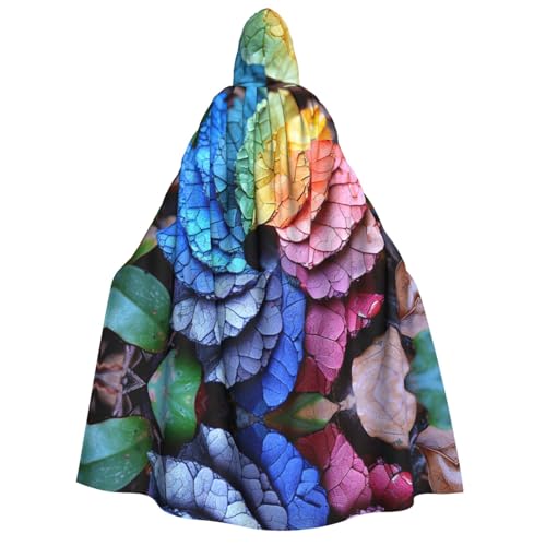 Xvfloreg Crack Flower Kapuzenumhang High-Definition gedruckt Neutral Kapuzenumhang Rollenspiel Kostüm von XVFLOREG