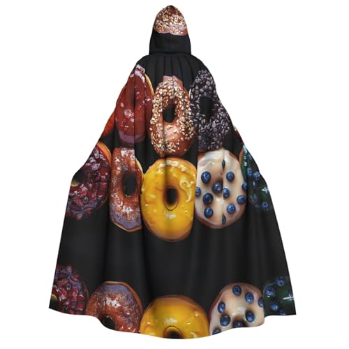 Xvfloreg Delicious Donuts Umhang mit Kapuze High Definition Bedruckter Neutraler Umhang mit Kapuze Rollenspiel Kostüm von XVFLOREG