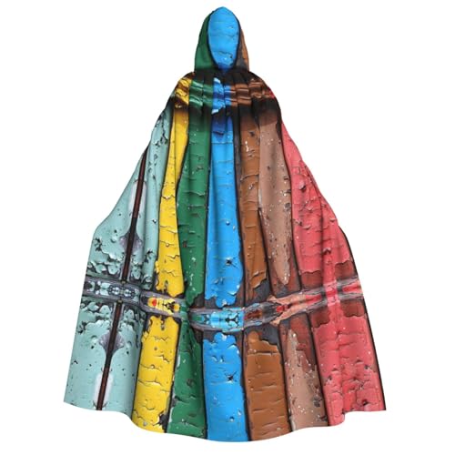 Xvfloreg Fading Wood Hooded Cape, High-Definition Printed Neutral Hooded Cape, Rollenspiel Kostüm von XVFLOREG