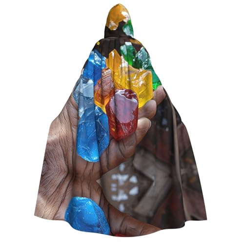 Xvfloreg Farbenfroher Glas-Kapuzenumhang, hochauflösender, neutraler Kapuzenumhang, Rollenspiel-Kostüm Xvfloreg Farbenfroher Glas-Kapuzenumhang, hochauflösender, neutraler Kapuzenumhang, Rollenspiel-Kostüm von XVFLOREG