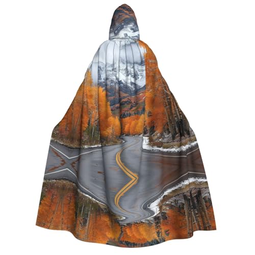 Xvfloreg Herbst Autobahn Mantel mit Kapuze, hochauflösende gedruckt neutralen Mantel mit Kapuze, Rollenspiel Anzug von XVFLOREG