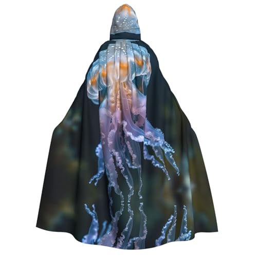 Xvfloreg Leuchtende Quallen Kapuzenumhang High-Definition gedruckt Neutral Kapuzenumhang Rollenspiel Kostüm Xvfloreg Leuchtende Quallen Kapuzenumhang High-Definition gedruckt Neutral Kapuzenumhang Rollenspiel Kostüm von XVFLOREG
