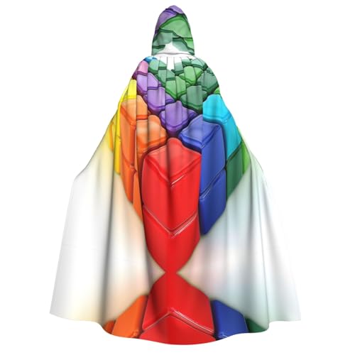 Xvfloreg Love Square Hooded Cape, High-Definition Printed Neutral Umhang mit Kapuze, Rollenspiel Kostüm von XVFLOREG