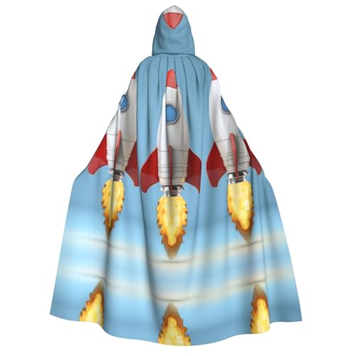 Xvfloreg Niedlicher Rocket-Kapuzenumhang, High-Definition-bedruckter neutraler Kapuzenumhang, Rollenspiel-Kostüm Xvfloreg Niedlicher Rocket-Kapuzenumhang, High-Definition-bedruckter neutraler Kapuzenumhang, Rollenspiel-Kostüm von XVFLOREG