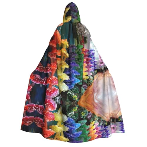 Xvfloreg Rainbow Coral Kapuzenumhang High-Definition gedruckt Neutral Kapuzenumhang Rollenspiel Kostüm Xvfloreg Rainbow Coral Kapuzenumhang High-Definition gedruckt Neutral Kapuzenumhang Rollenspiel Kostüm von XVFLOREG